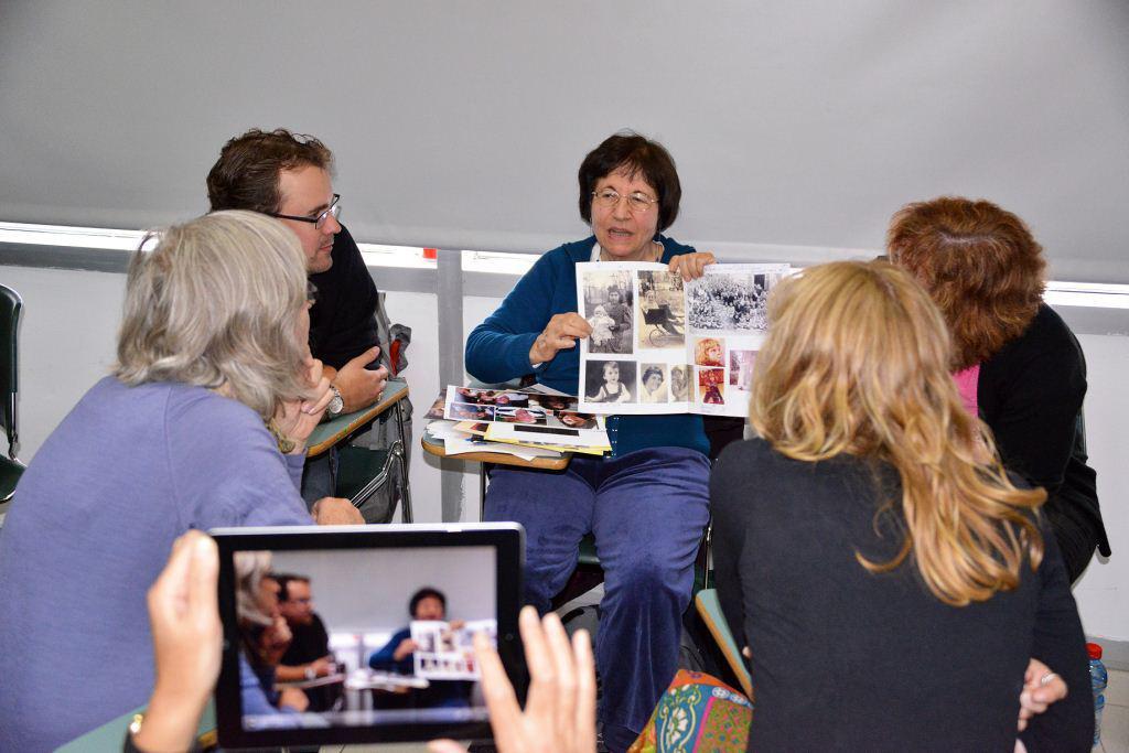 Yad Vashem's International Seminars feature a variety of educational tools, including survivor testimony (pictured, Yehudit Kleinman)
